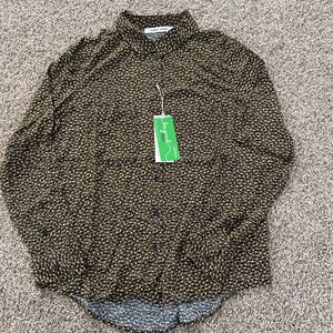 Milly Patterned Button Down Blouse - Medium